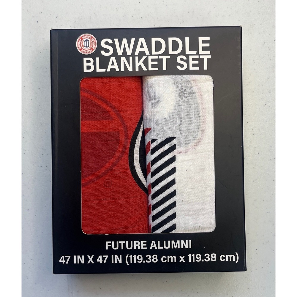Pegasus Sports LLC Swaddle Blanket Set Georgia Bulldogs
